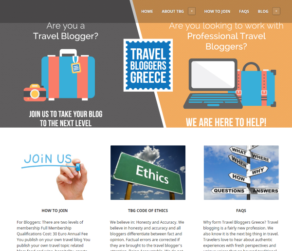 Travel Bloggers Greece WEBSITE